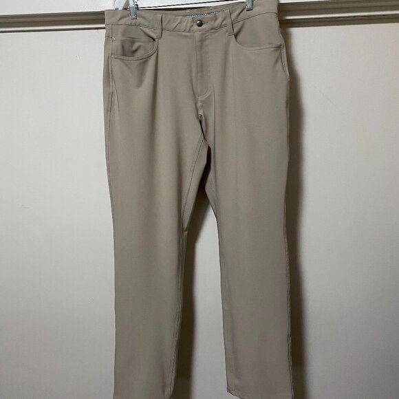 Foot Joy Athletic Fit khaki tan pants w/front & back pockets, siize W36/L32 - Picture 1 of 13